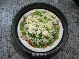 尖椒牛肉丝披萨的做法步骤：6