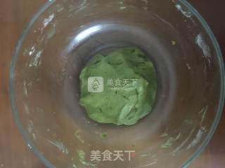 抹茶红豆酥的做法步骤：2