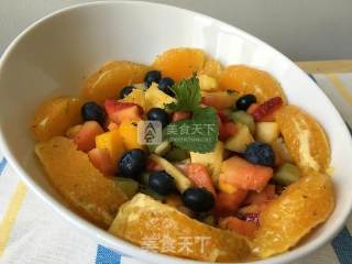 香草糖浆拌水果沙拉的做法步骤：17