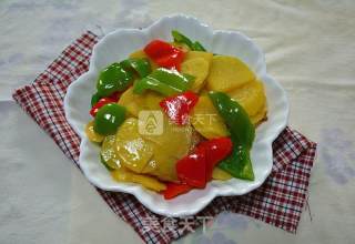 彩椒土豆片的做法步骤：5