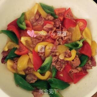 培根炒彩椒的做法步骤：9
