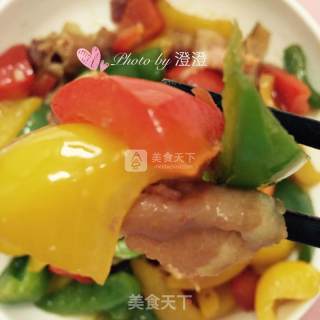 培根炒彩椒的做法步骤：12
