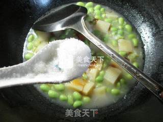 毛豆烧土豆的做法步骤：7