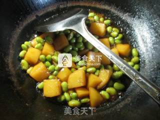 毛豆烧土豆的做法步骤：9