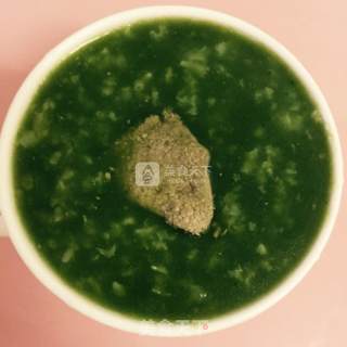 菠菜猪肝粥的做法步骤：10