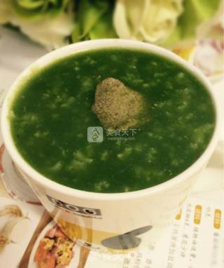 菠菜猪肝粥的做法步骤：12