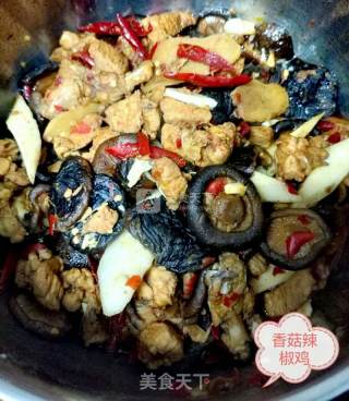 香菇辣椒鸡的做法步骤：6