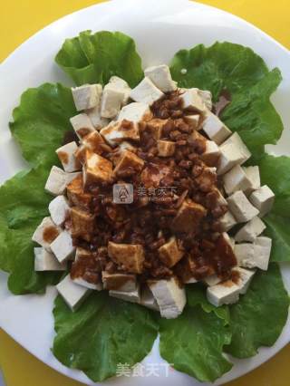 肉末酱浇豆腐的做法步骤：6