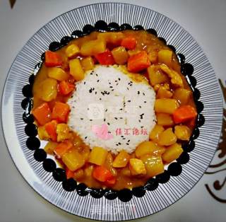 熊猫咖哩鸡肉饭，萌的不要不要的的做法步骤：9
