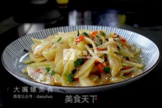 酸笋炒西瓜皮的做法步骤：14