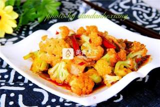 干煸有机菜花的做法步骤：9