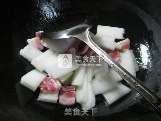咸肉双瓜汤的做法步骤：2