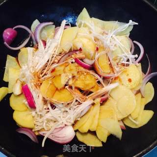 豆豉干锅土豆片的做法步骤：5