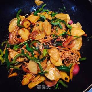 豆豉干锅土豆片的做法步骤：8