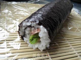 牛油果火腿寿司——两种卷法两样花色的做法步骤：13