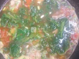 西红柿菠菜猪肝汤的做法步骤：6