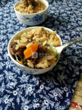 电饭煲~香菇排骨米饭的做法步骤：9