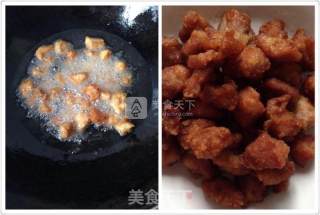 酥肉炒蒜苔的做法步骤：3