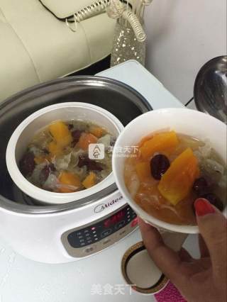 银耳木瓜红枣糖水的做法步骤：5
