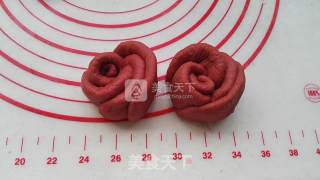 红玫瑰花面包（低糖高颜值）的做法步骤：14