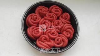 红玫瑰花面包（低糖高颜值）的做法步骤：16
