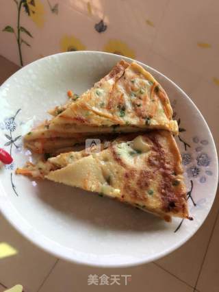 胡萝卜鸡蛋饼的做法步骤：4