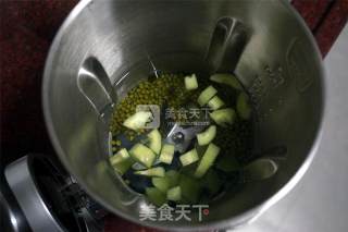 莴笋黄瓜绿豆浆的做法步骤：3