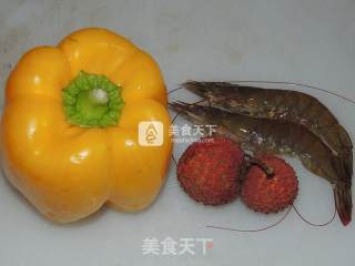 荔枝炒虾仁的做法步骤：1