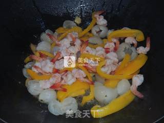 荔枝炒虾仁的做法步骤：10