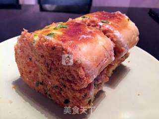 葱香肉松卷的做法步骤：16