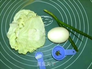 卷心菜鸟巢蛋的做法步骤：1