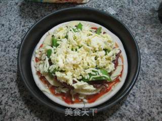 尖椒土豆牛排披萨的做法步骤：7