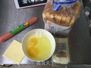 芝士蛋三明治的做法步骤：1