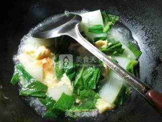 菠菜鸡蛋煮冬瓜的做法步骤：7