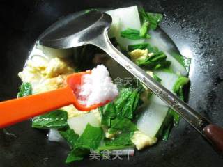 菠菜鸡蛋煮冬瓜的做法步骤：8