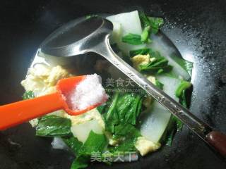 菠菜鸡蛋煮冬瓜的做法步骤：9