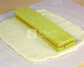 抹茶蛋糕夹心面包的做法步骤：19
