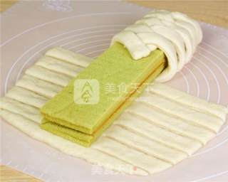 抹茶蛋糕夹心面包的做法步骤：21