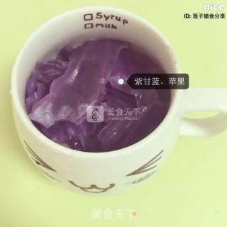 紫甘蓝苹果米糊的做法步骤：6