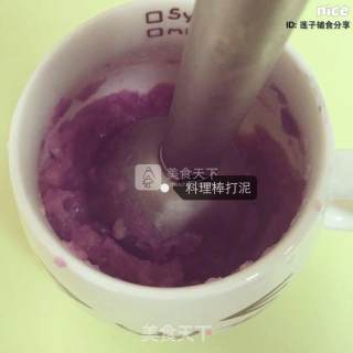 紫甘蓝苹果米糊的做法步骤：7