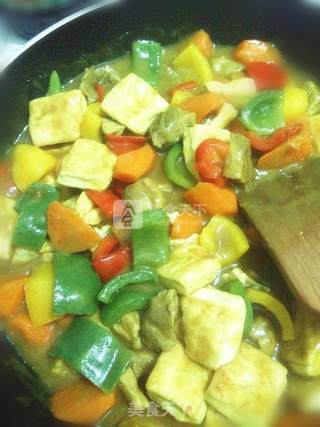 花生之豆腐咖喱饭的做法步骤：9
