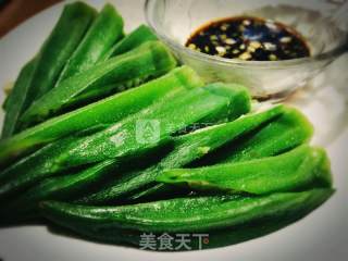 快手白灼黄秋葵的做法步骤：4