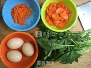 双色蛋饼的做法步骤：1