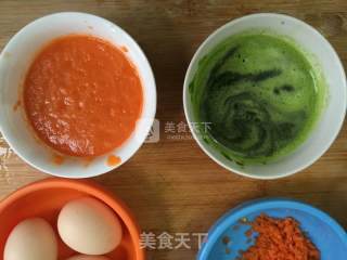 双色蛋饼的做法步骤：2