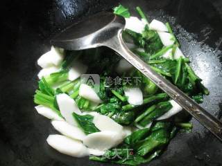菠菜炒山药的做法步骤：5