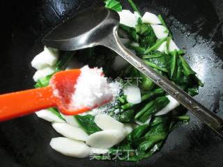 菠菜炒山药的做法步骤：7