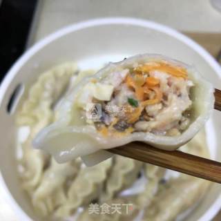 香菇胡萝卜猪肉水饺的做法步骤：7