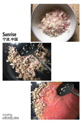 夏日最美搭——果蔬肉末面+果汁的做法步骤：3
