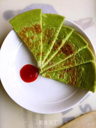芹菜虾皮鸡蛋饼（少油版）的做法步骤：5