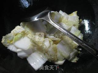 白菜炒基围虾的做法步骤：2